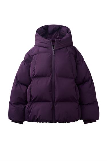 Zara Водоотталкивающая стёганая куртка с капюшоном