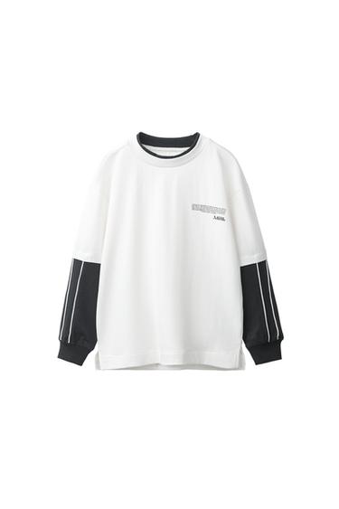 Zara Спортивная футболка с двойными рукавами купить с доставкой.