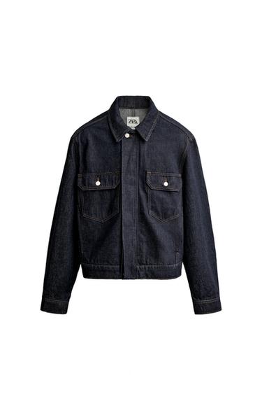 Zara Укороченная джинсовая куртка с молнией