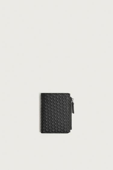 Zara Вертикальный кошелек с плетеным отделением для монет купить с доставкой.