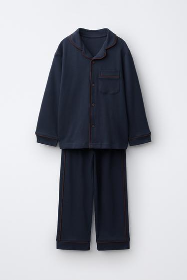 Zara Пижама для детей 6-14 лет с контрастной отделкой