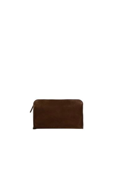 Split Leather Wash Bag- Заказать в России