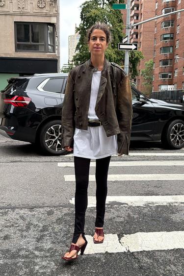 Zara Леггинсы с молнией