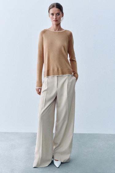 Zara Двухслойный вязаный свитер ZARA