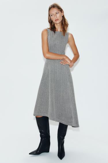 Zara Асимметричное миди-платье купить с доставкой.