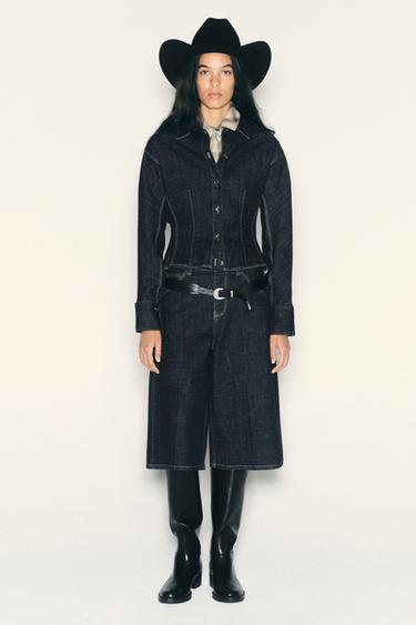 Zara Джинсовые бермуды Z1975 с высокой талией