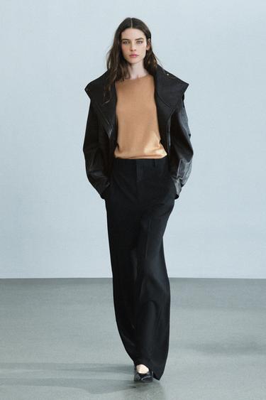 Zara Широкие брюки с завышенной талией из коллекции ZW купить с доставкой.