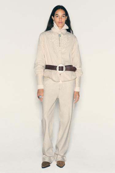 Zara Джинсы Z1975 с высокой талией и прямыми штанинами купить с доставкой.