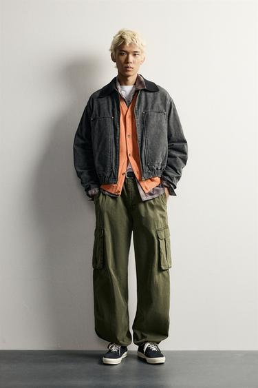 Zara Укороченная куртка с вязаным воротником купить с доставкой.