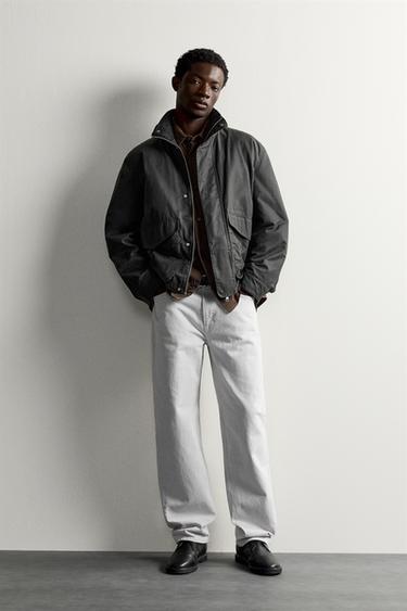 Zara Куртка прямого кроя с восковым эффектом