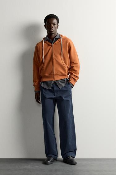 Zara Худи на молнии прямого кроя