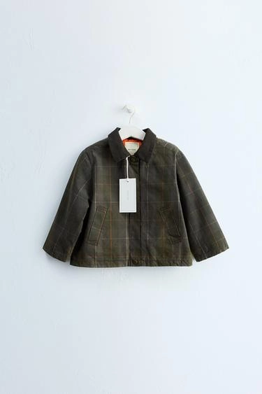 Куртка Zara «Timeless» с восковым эффектом и клетчатым узором- Заказать в России