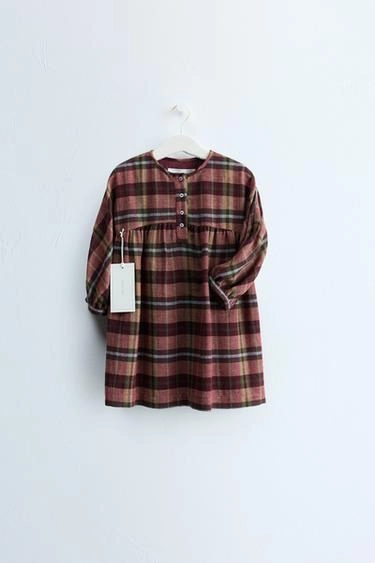 Платье-рубашка Zara «Timeless» из шерстяного смесового материала в клетку- Заказать в России