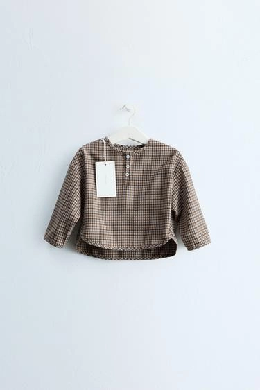 Топ Zara «Timeless» с клетчатым принтом