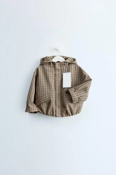 Куртка с капюшоном Zara «Timeless» в клетку