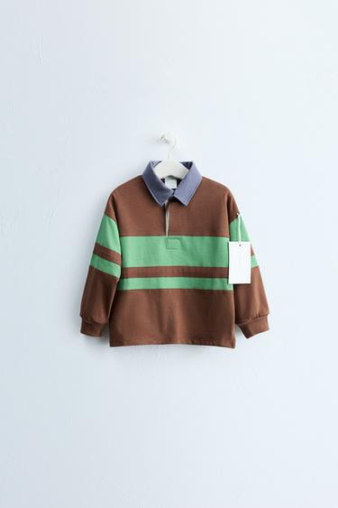 Zara Поло с полосатым принтом ZARA «TIMELESS» купить с доставкой.