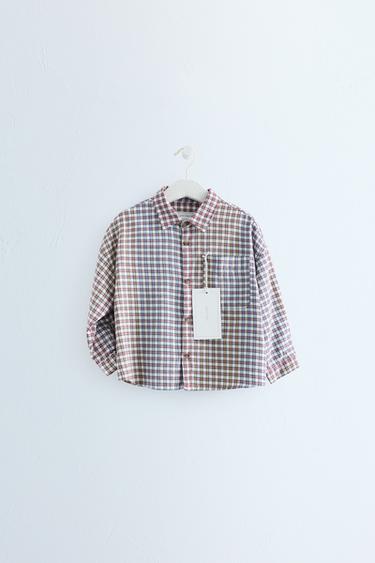 Zara Рубашка с клетчатым принтом ZARA «TIMELESS» купить с доставкой.