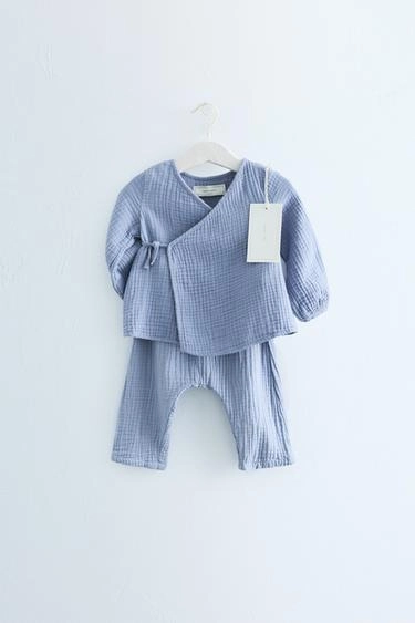 Костюм timeless из фактурного хлопка с запахом