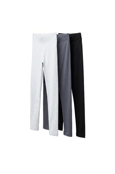 Zara Набор из трёх однотонных леггинсов купить с доставкой.