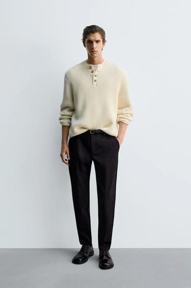 Comfort slim fit trousers