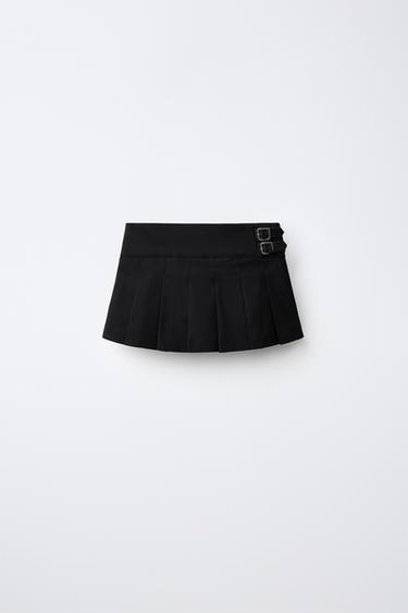 Zara Плиссированная юбка с декором-пряжкой