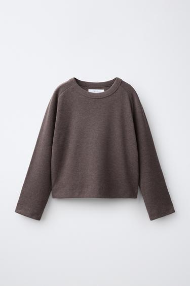 Zara Мягкая футболка с длинным рукавом