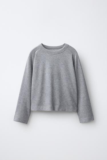 Zara Футболка с длинным рукавом и мягкой текстурой