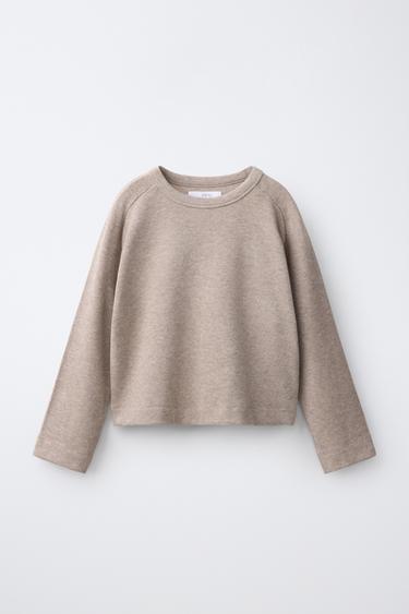 Zara Футболка с длинным рукавом и мягкой текстурой