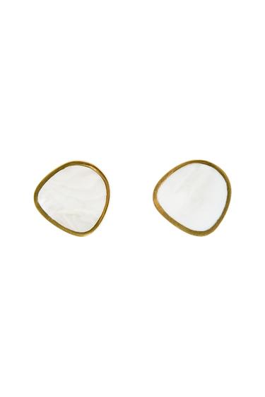 Zara Набор неправильных накладок на дверные ручки из перламутра (набор из 2 шт.)