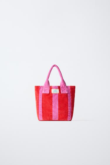 Zara Мини-тоут в полоску купить с доставкой.