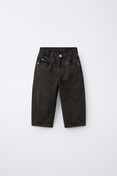 Zara Джинсы коричневого оттенка BARREL купить с доставкой.