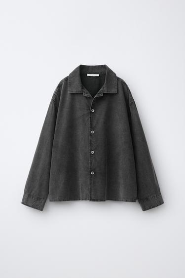 Zara Рубашка с эффектом выцветания