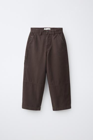 Zara Хлопковые плотницкие брюки