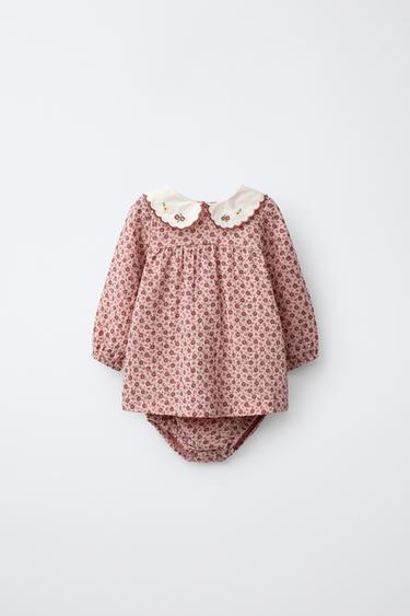 Zara Платье с цветочным принтом и штанишки купить с доставкой.