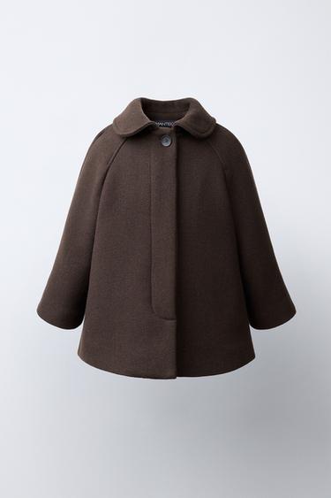 Zara Пальто с эффектом шерсти MANTECO
