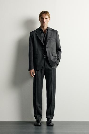 Zara Шерстяные классические брюки прямого кроя
