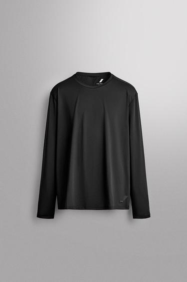 Zara Техническая тренировочная футболка с длинным рукавом