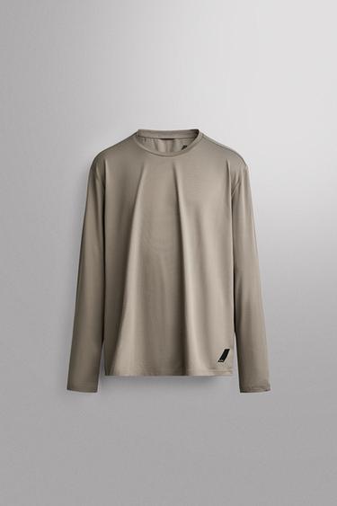 Zara Техническая тренировочная футболка с длинным рукавом