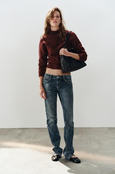 Zara Мягкий джемпер с высоким воротником