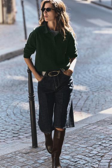 Zara Поло с длинным рукавом