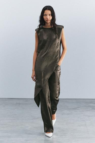 Zara Атласный топ из коллекции ZW