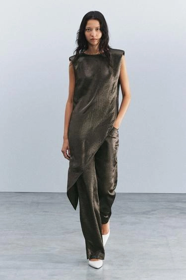 Zara Атласный топ из коллекции ZW