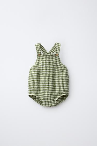 Zara Короткий комбинезон в клетку купить с доставкой.