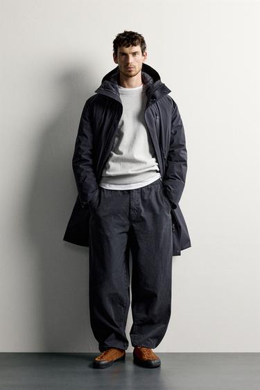 Zara Водоотталкивающая техническая худи-парка купить с доставкой.