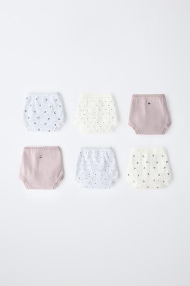 Zara Упаковка из шести детских трусов 1,5-6 лет с принтом