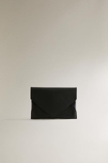 Zara Органайзер-клатч из кожи наппа купить с доставкой.