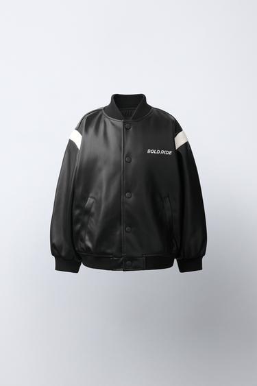 Zara Бомбер с эффектом кожи