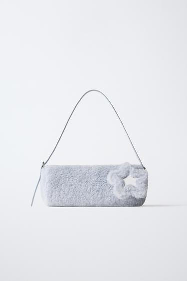 Zara Плечевая сумка из овчины с отделкой в виде звезды купить с доставкой.