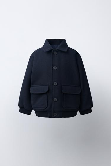 Zara Пиджак из смесовой шерсти с эффектом шерсти купить с доставкой.