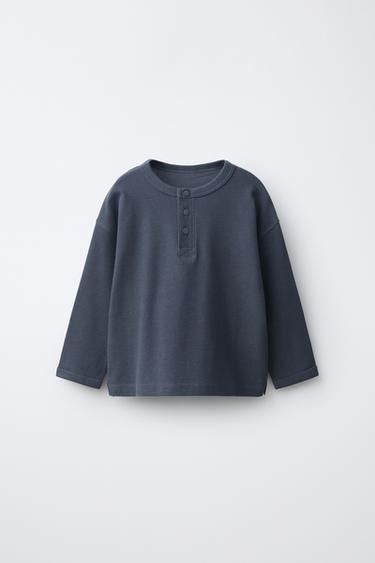 Zara Футболка из вафельного трикотажа купить с доставкой.